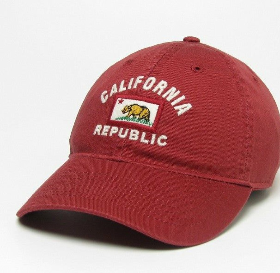 Accessories * | California Republic Flag Hat Online Sales Cardinal Red