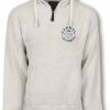 Men * | Big Loop Terry Carmel Quarter Zip Hooded Sweatshirt Sale Online Natural