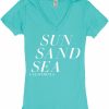 Women * | Sun Sand & Sea California T-Shirt Top Selling Tahiti Blue