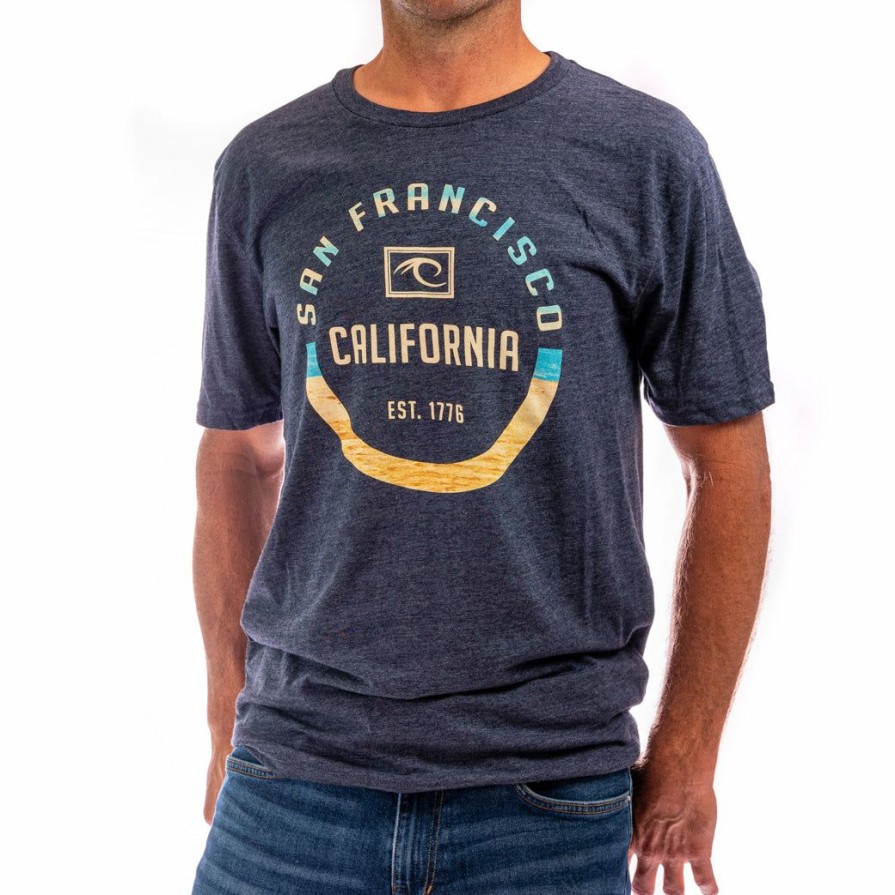 Men * | Pantheon Wave San Francisco T-Shirt Reliable Quality Navy