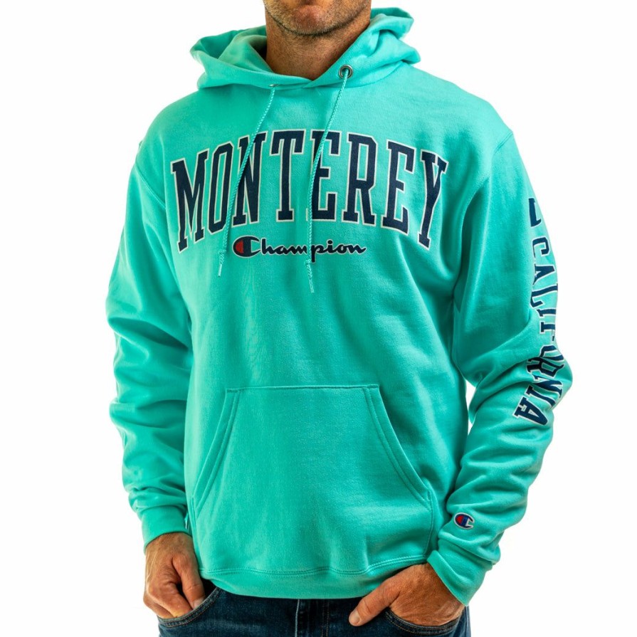 Men * | Champion Monterey Hooded Sweatshirt Sale Online Sea Green