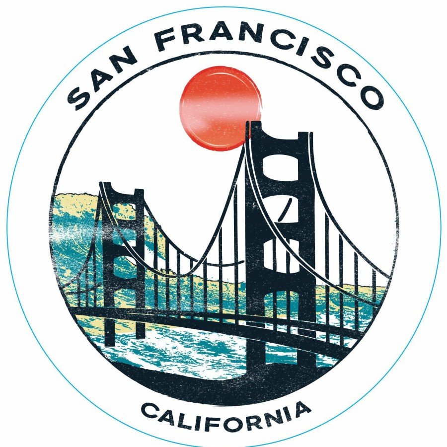 Accessories * | Coastal Club Golden Gate Bridge Sticker Latest