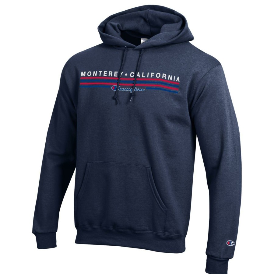 Men * | Champion Monterey Hooded Sweatshirt Online Sales Navy