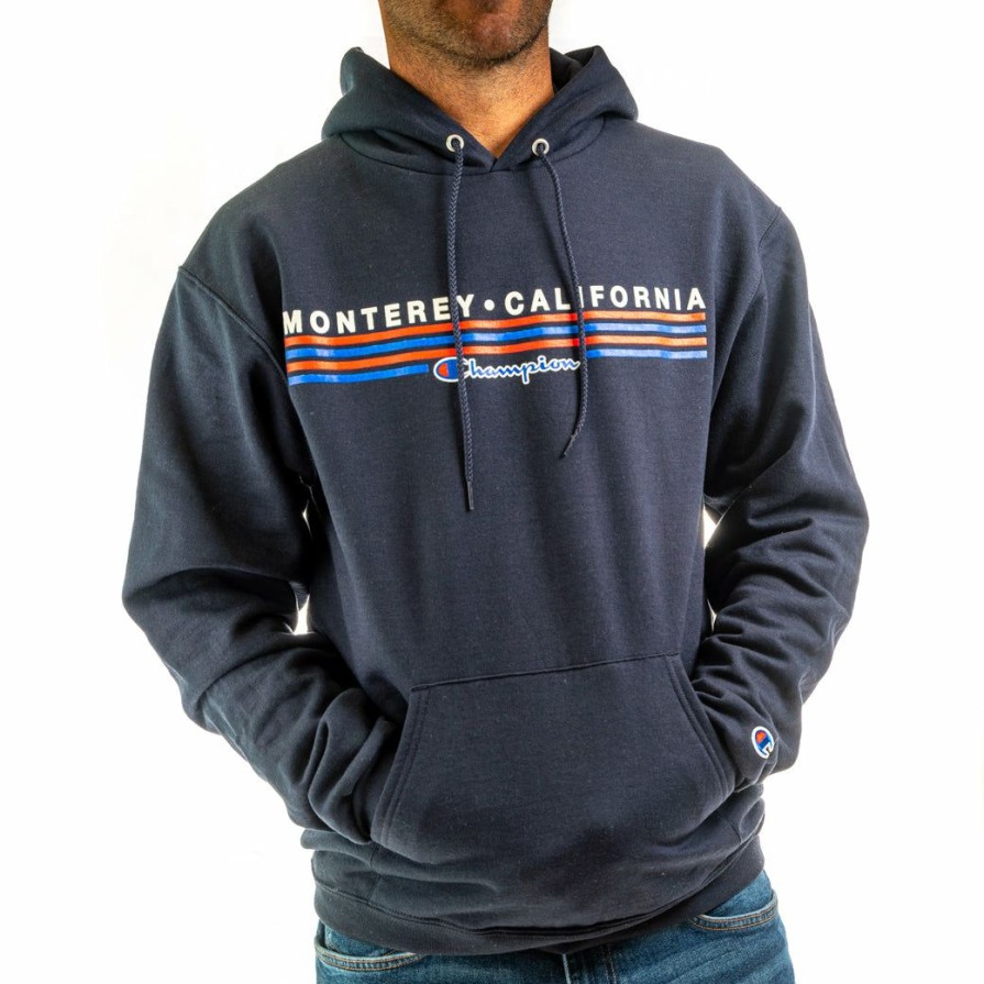 Men * | Champion Monterey Hooded Sweatshirt Online Sales Navy