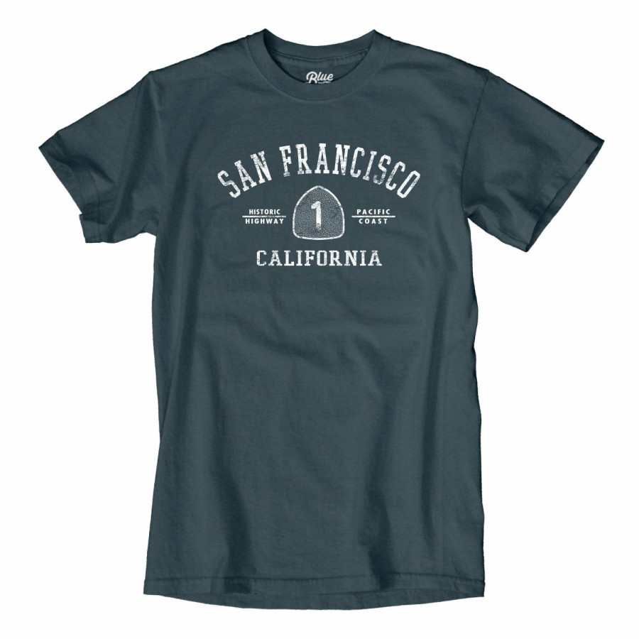 Men * | Full Star Hwy 1 San Francisco T-Shirt Classical Indigo