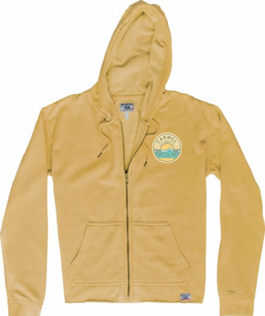 Women * | Bordertown Carmel Full Zip Hooded Sweatshirt Special Gooseberry