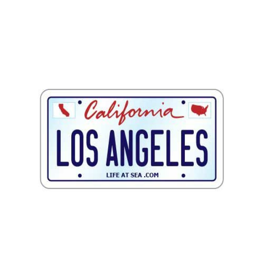 Accessories * | Los Angeles License Plate Small Sticker Hot Selling