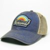 Accessories * | Carmel Youth Rainbow Trucker Hat Reliable Quality Blue