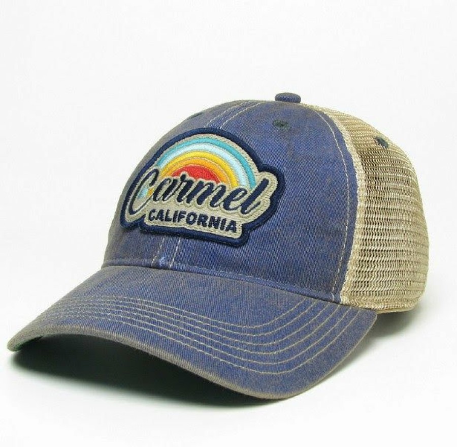 Accessories * | Carmel Youth Rainbow Trucker Hat Reliable Quality Blue