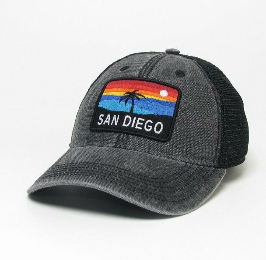 Accessories * | San Diego Horizon Hat Online Sales Black Trucker