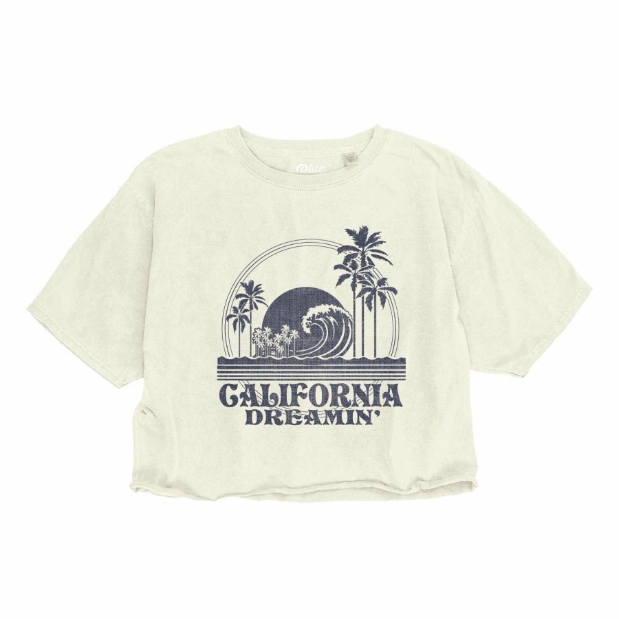 Women * | Old Time Palms California Crop T-Shirt Good Quality Ivory