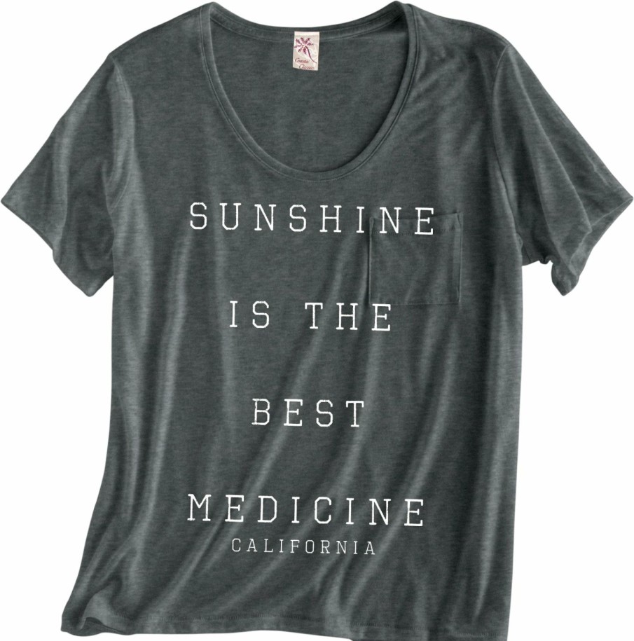 Women * | Sunshine California T-Shirt Classical Dark Heather Grey