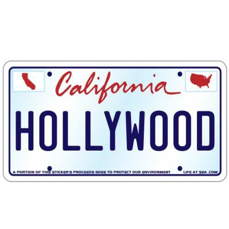 Accessories * | Hollywood License Plate Sticker Latest