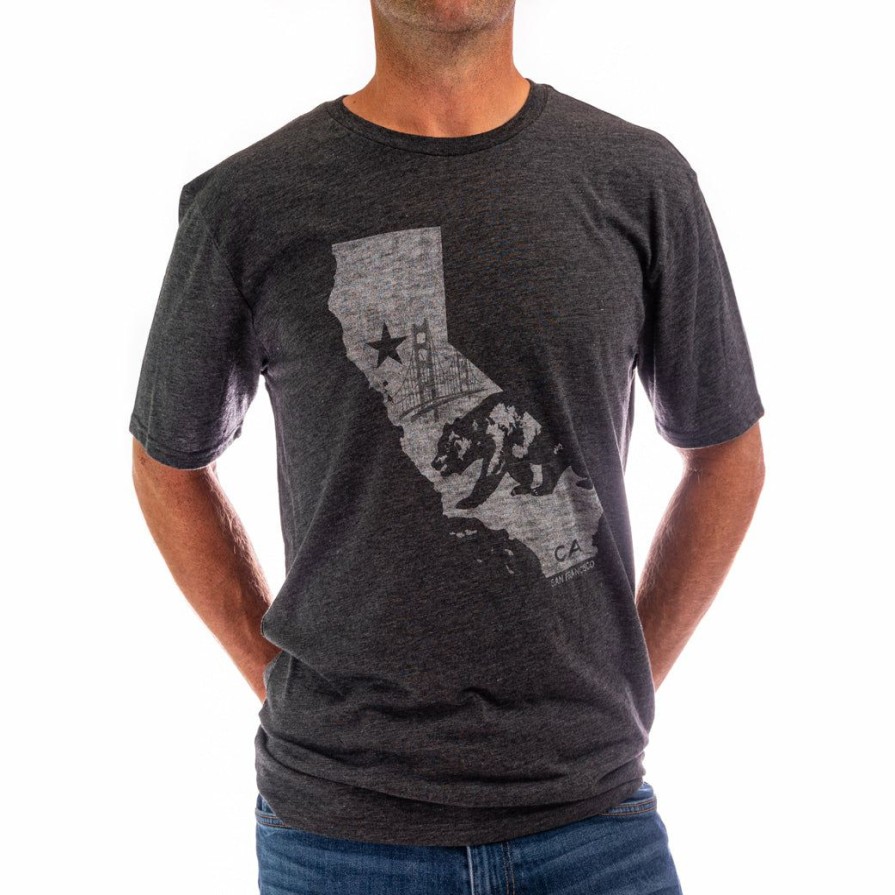 Men * | True State Golden Gate Bridge San Francisco T-Shirt Sale Online Black