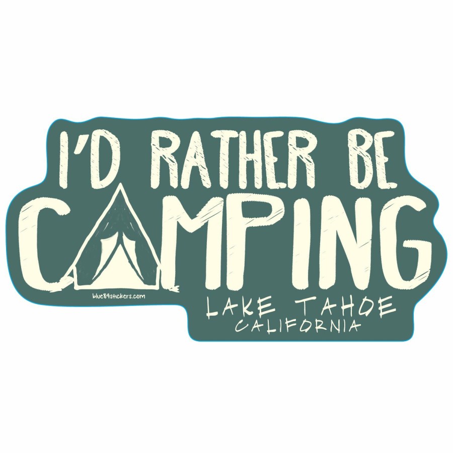 Accessories * | Glamping Lake Tahoe Sticker Good Quality