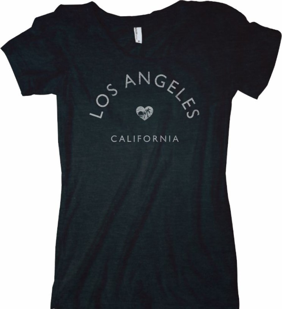 Women * | Con Crystal Clear Los Angeles T-Shirt Best Choice Black