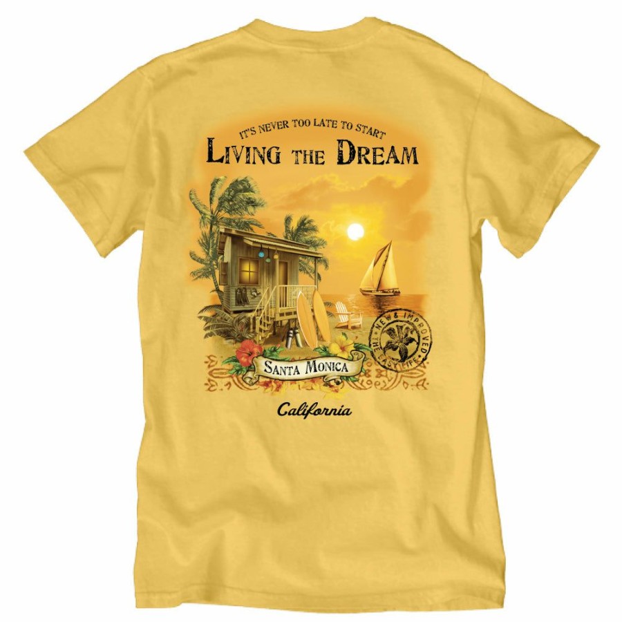 Men * | The Dream Palm Santa Monica T-Shirt Online Sales Sunburst