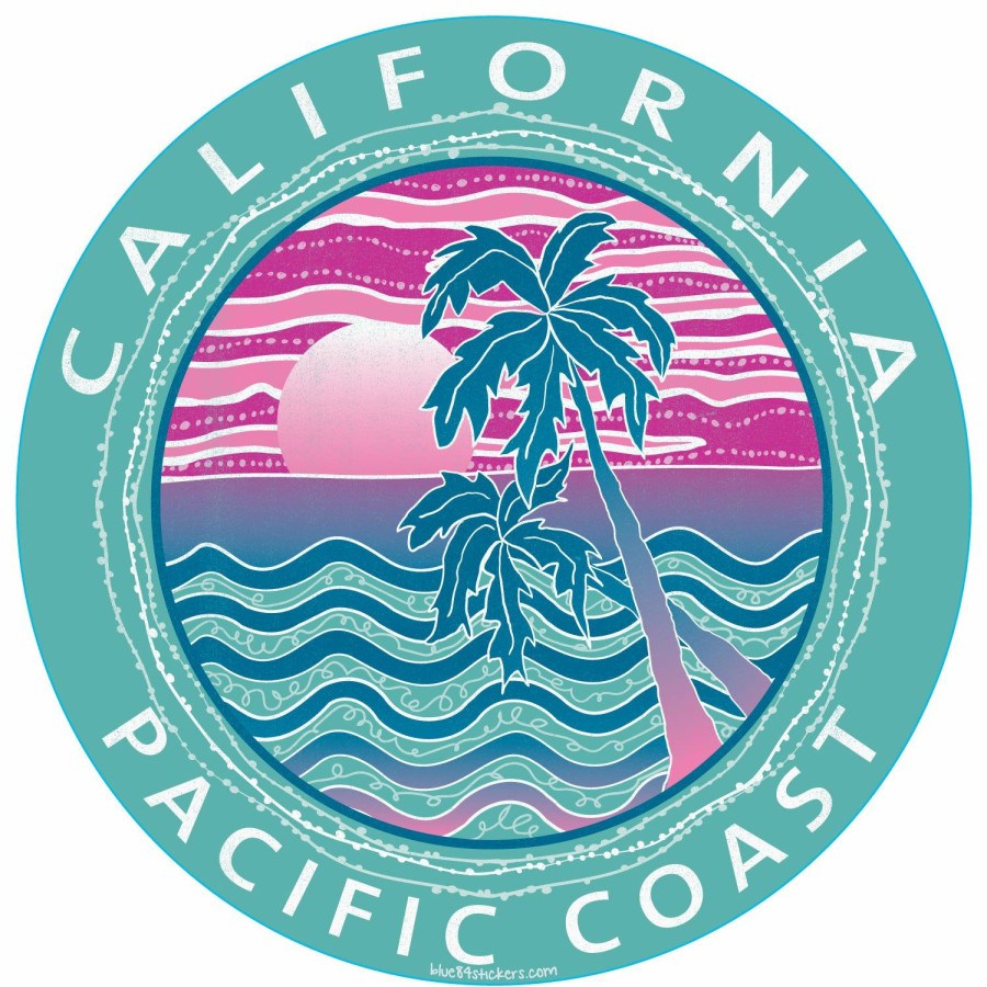 Accessories * | Cool Moody Wave California Sticker Latest