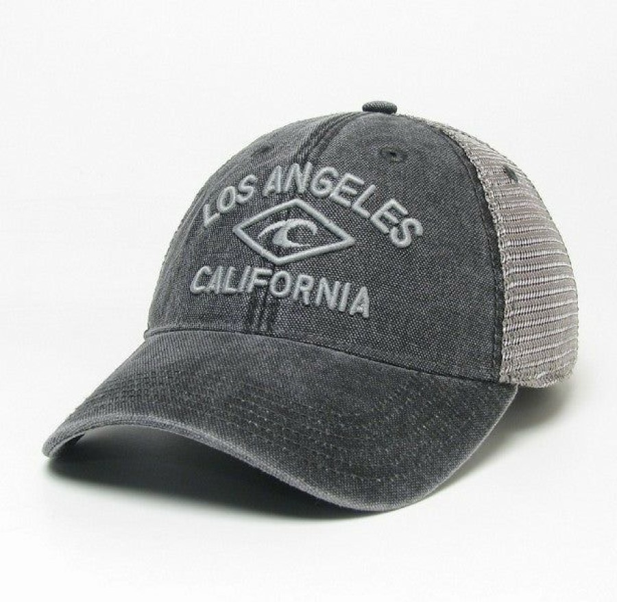 Accessories * | Diamond Los Angeles Trucker Hat Best-Selling Black/Grey