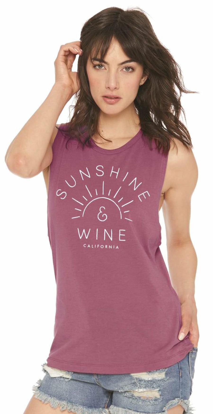 Women * | Sunshine And Wine California Tank Top Classical Shiraz