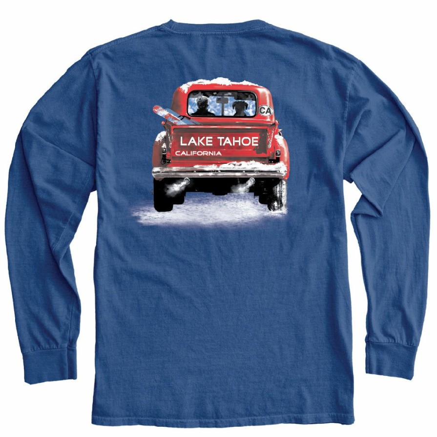 Men * | Escape Buddie Ski Lake Tahoe Long Sleeve T-Shirt Best Choice Royal