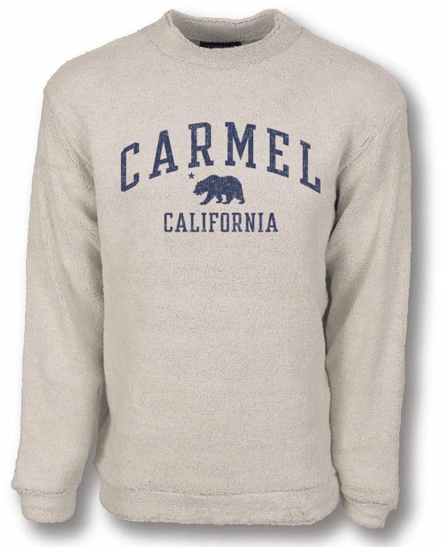 Men * | Big Loop Terry Carmel Crewneck Sweatshirt Sale Online Oatmeal