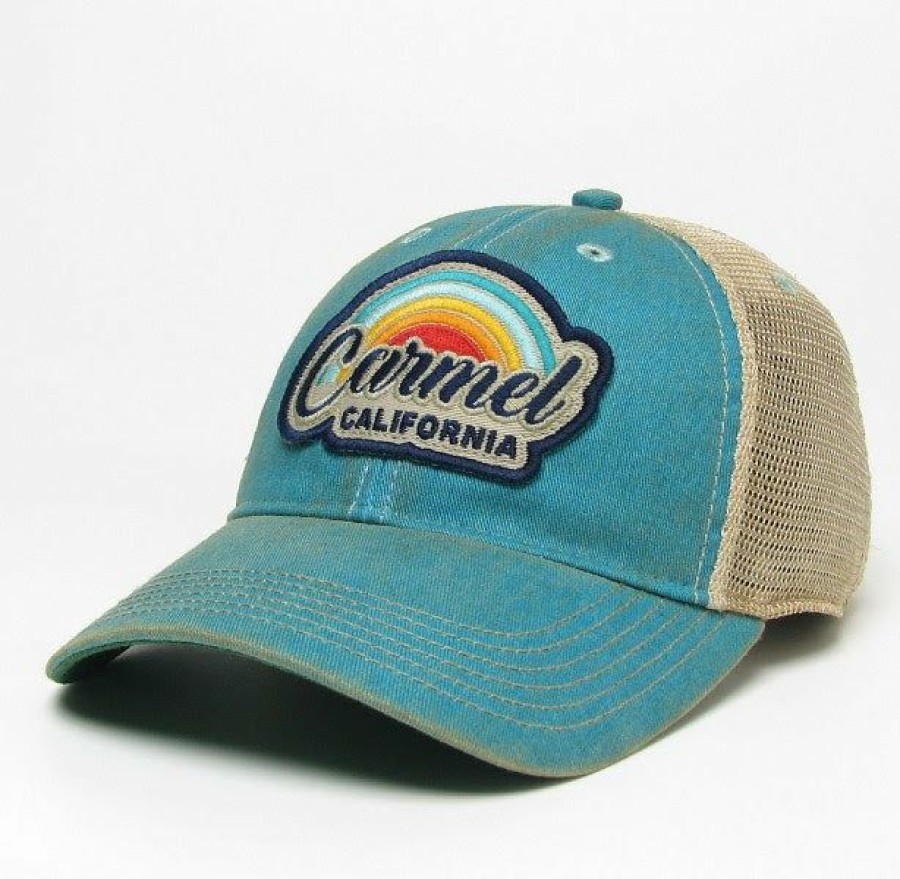 Accessories * | Carmel Youth Rainbow Trucker Hat Best-Selling Aqua