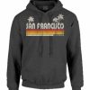 Men * | Bueller San Francisco Hooded Sweatshirt Top Selling Charcoal