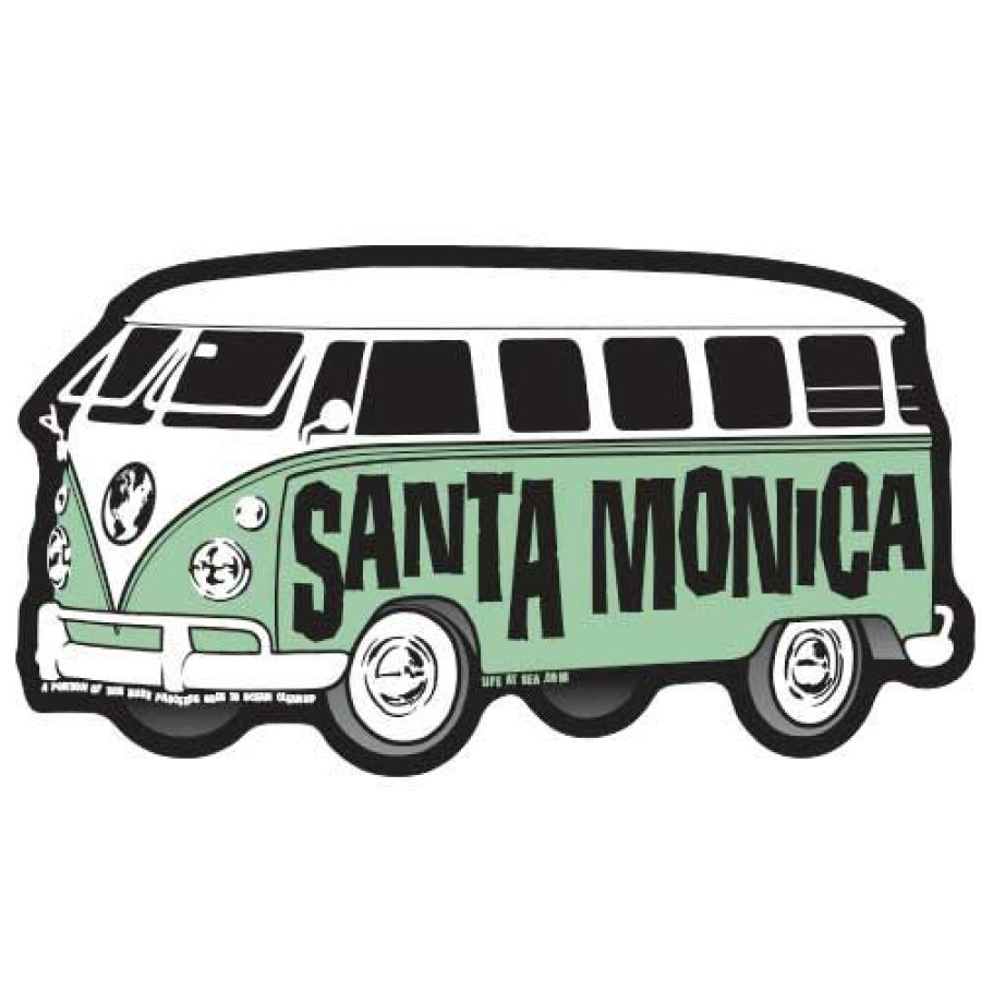 Accessories * | Santa Monica Vw Bus Sticker Hot Sale