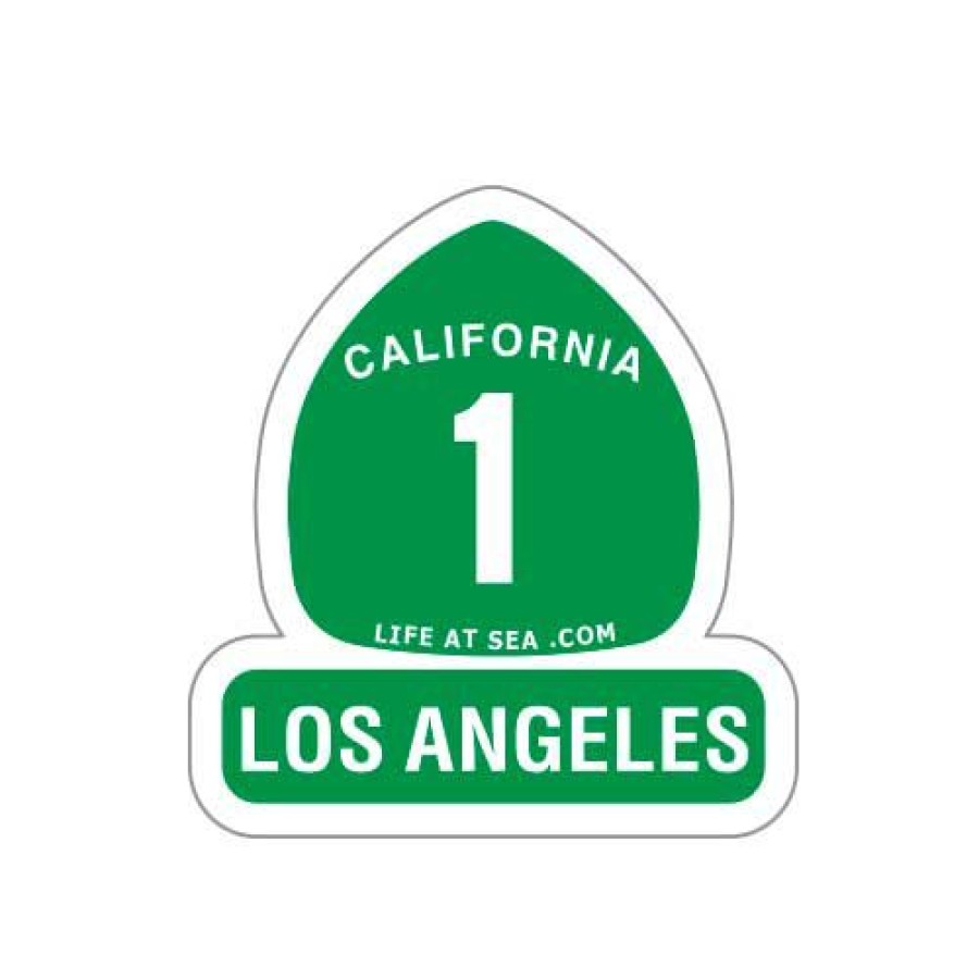 Accessories * | Los Angeles Highway 1 Small Sticker Best-Selling