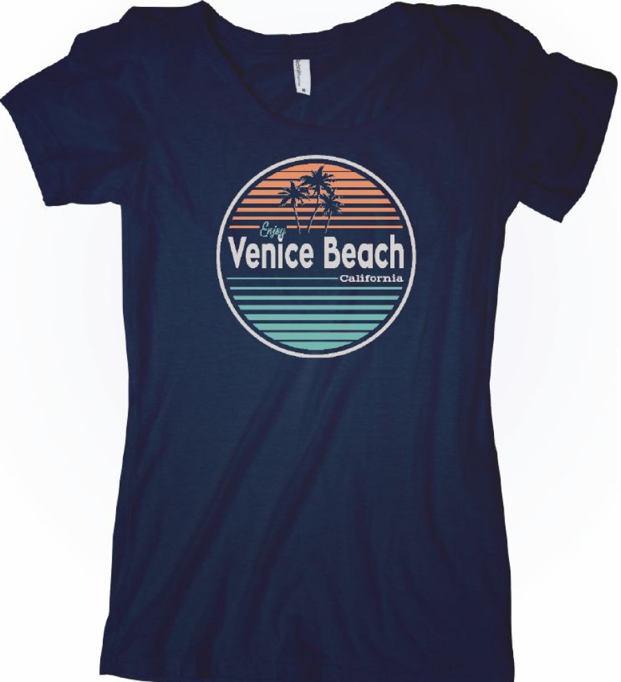 Women * | Epic Degrees Venice Beach T-Shirt Good Quality Sapphire