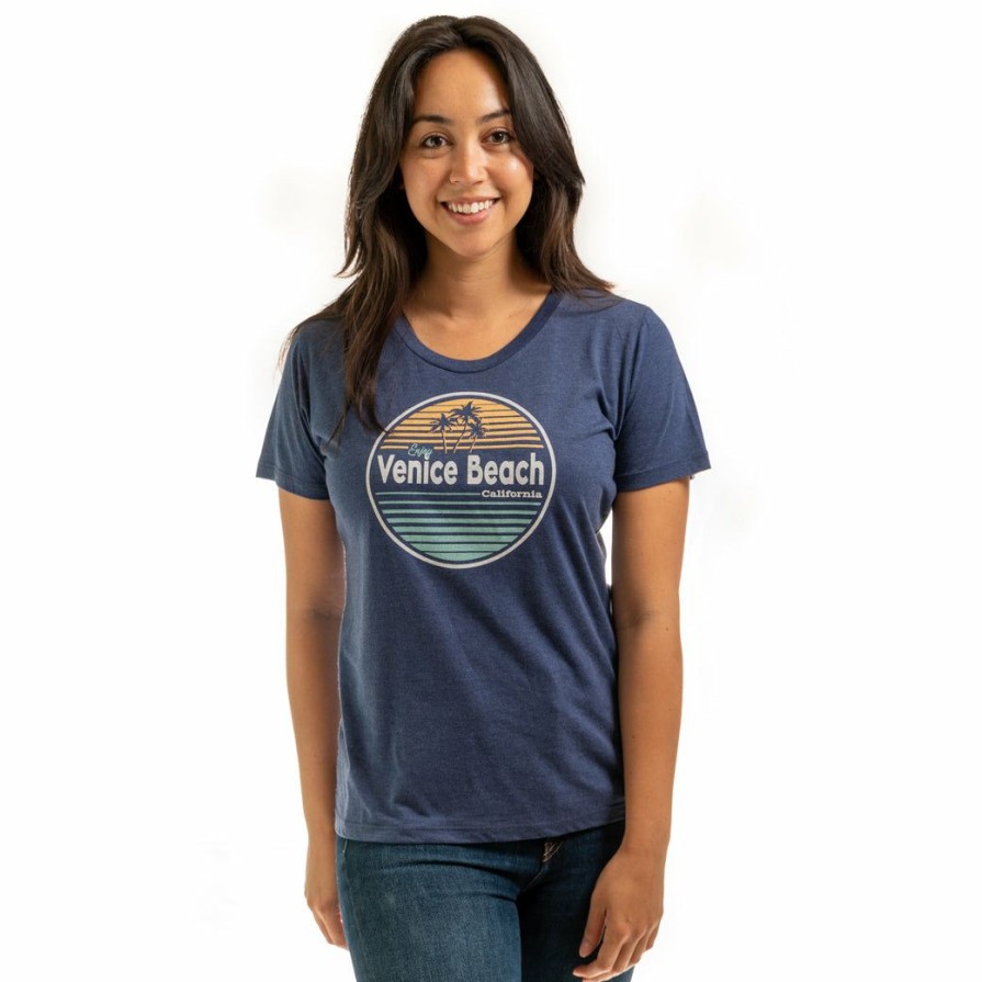 Women * | Epic Degrees Venice Beach T-Shirt Good Quality Sapphire