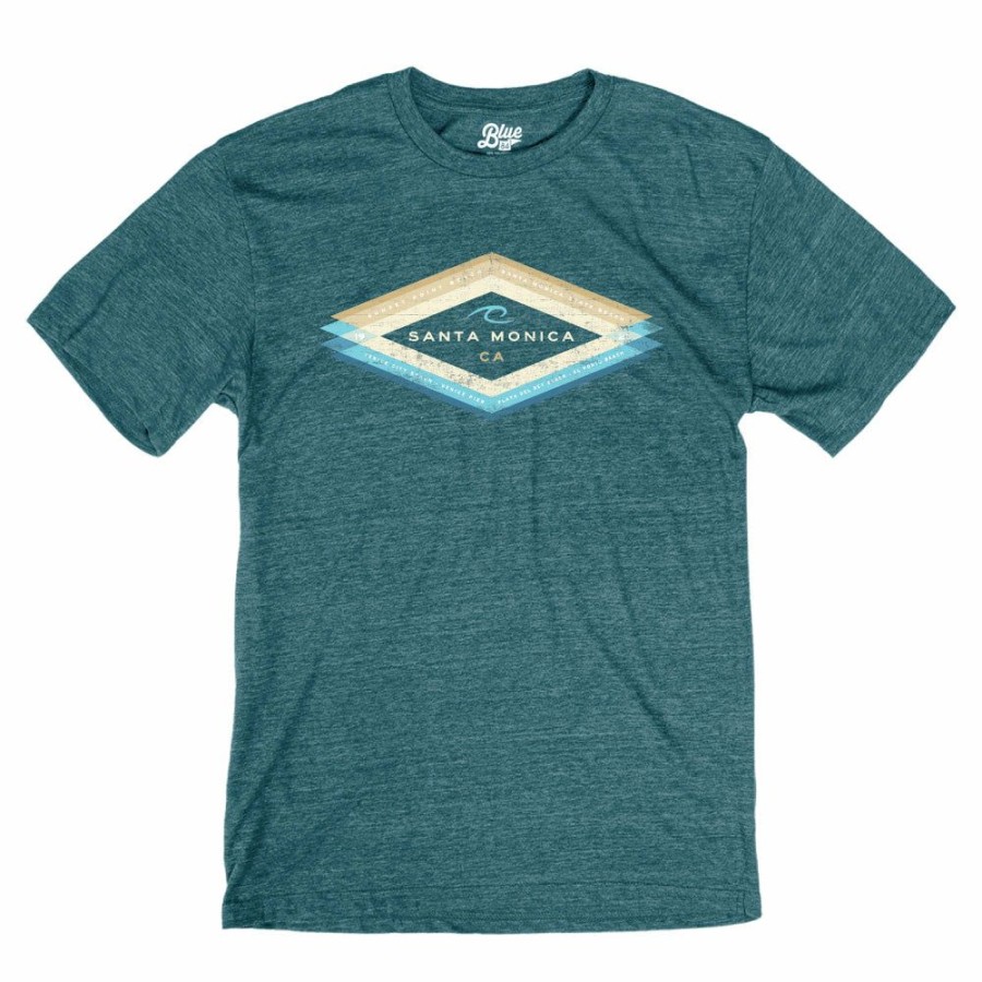 Men * | Hush Money Wave Santa Monica T-Shirt Best Choice Teal