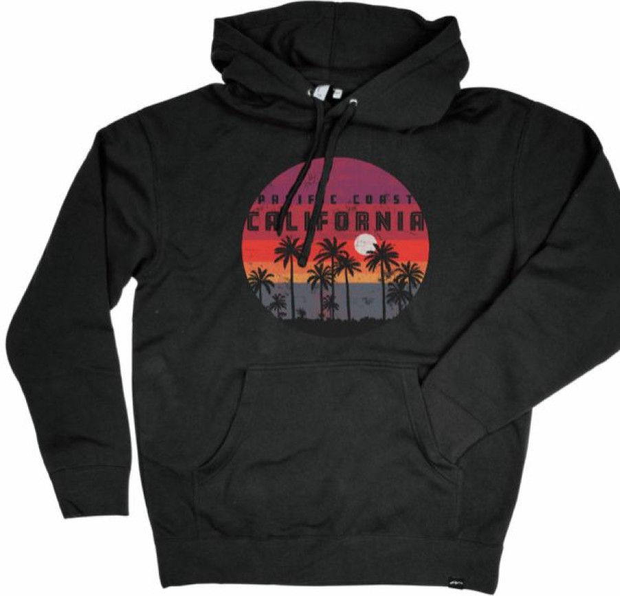 Men * | California History Hooded Sweatshirt Wholesale Black