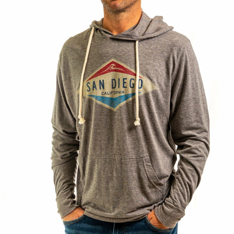 Men * | Slick Valve Wave San Diego Lightweight Hoodie Sale Online Heather