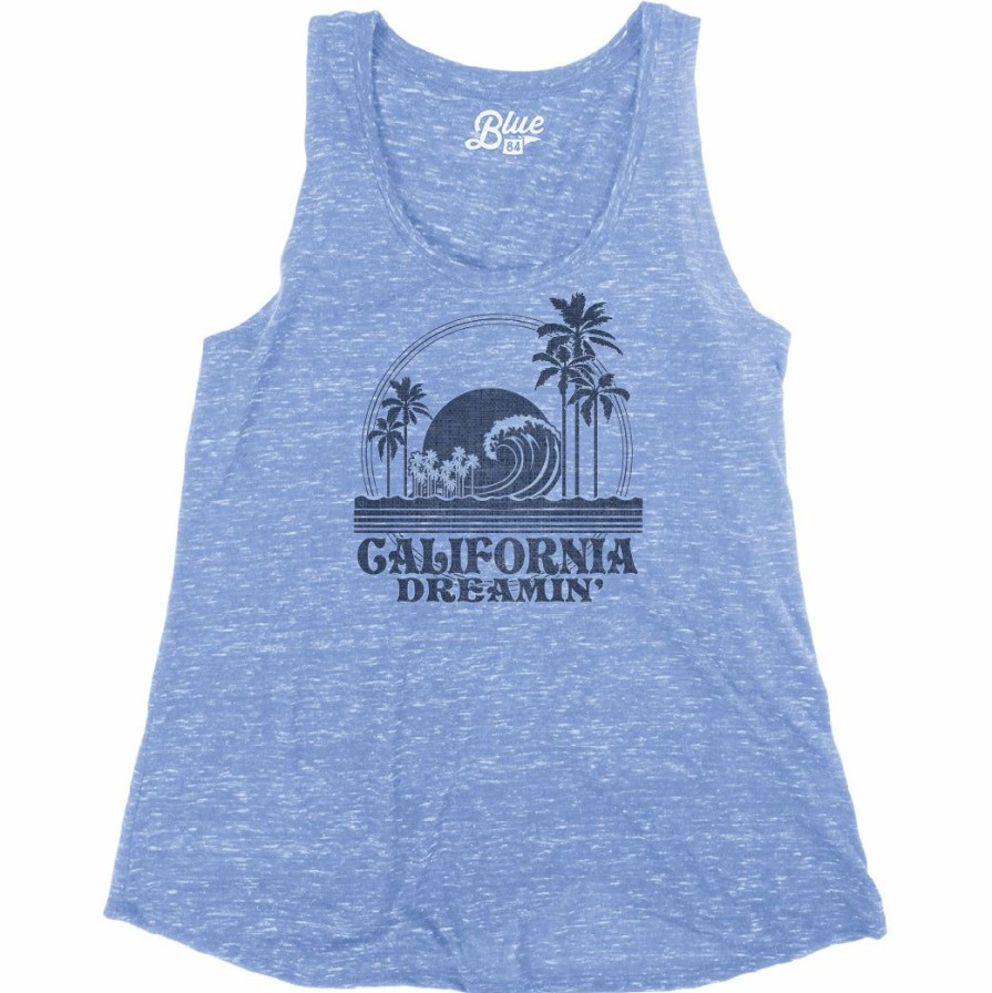 Women * | Old Time Palms California Tank Top Classical Cornflower Blue