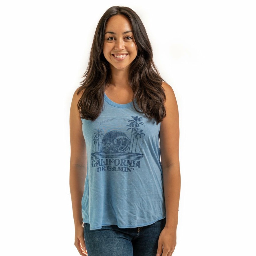 Women * | Old Time Palms California Tank Top Classical Cornflower Blue