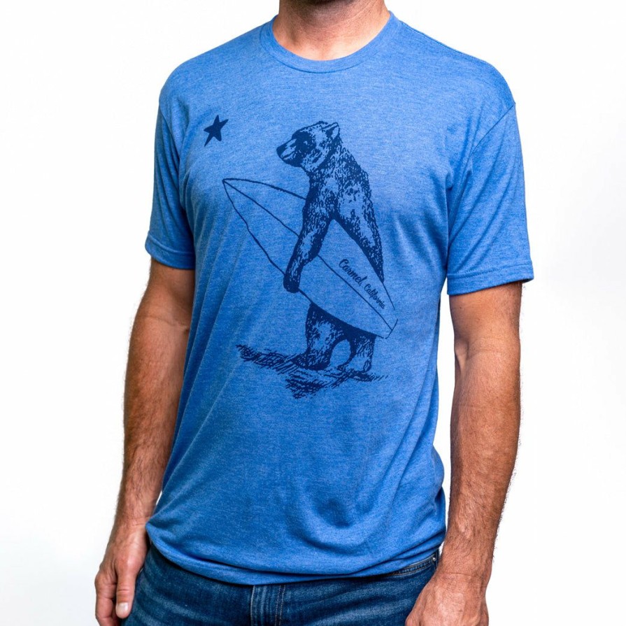 Men * | Carmel Surf Bear T-Shirt Cheap Online Vintage Royal