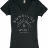 Women * | Sunshine And Wine California T-Shirt Cheap Online Black