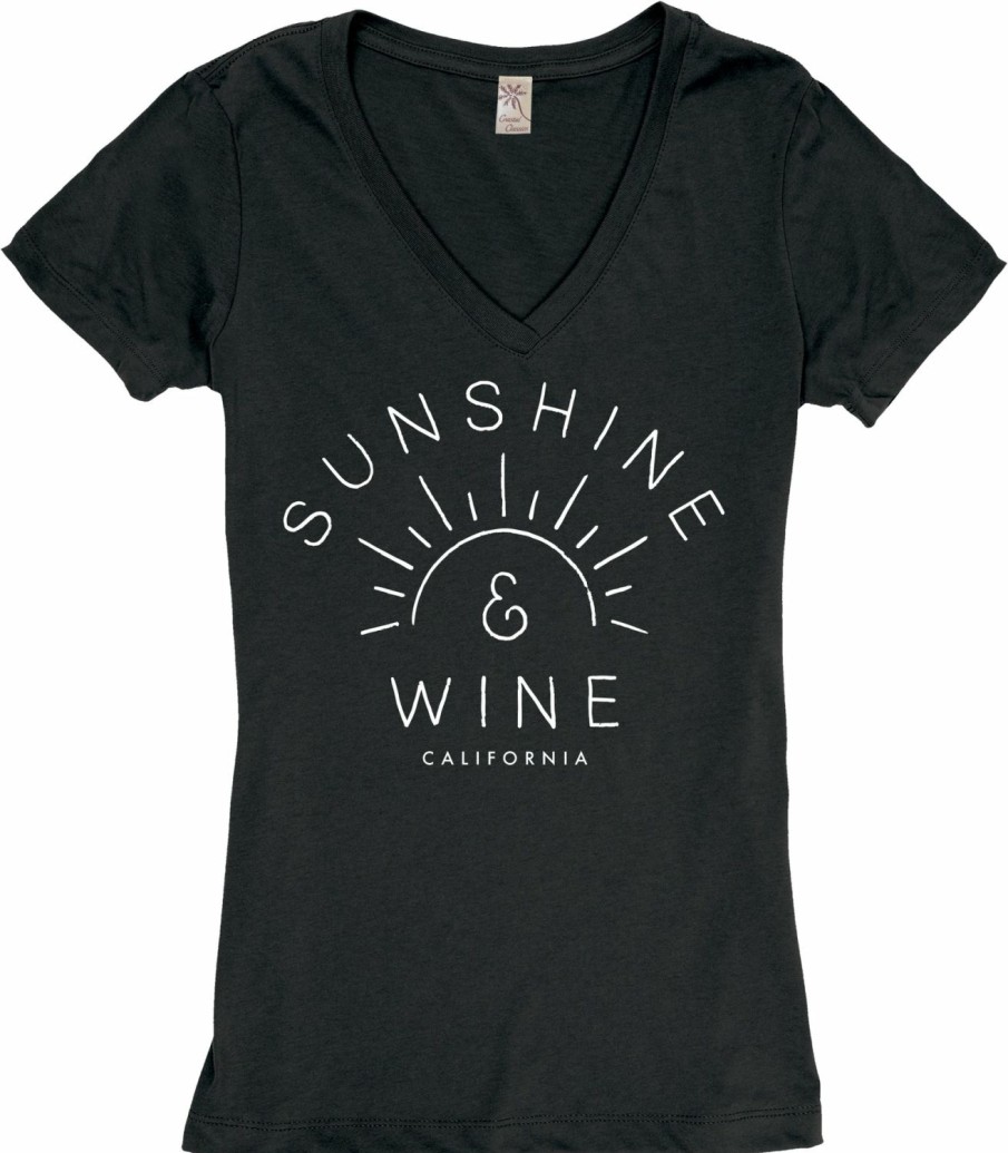 Women * | Sunshine And Wine California T-Shirt Cheap Online Black