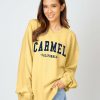 Women * | Corded Carmel Arch Crewneck Sweatshirt Wholesale Gold