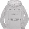 Women * | Saltwater Heals Everything Carmel Hooded Sweatshirt Classical Light Grey