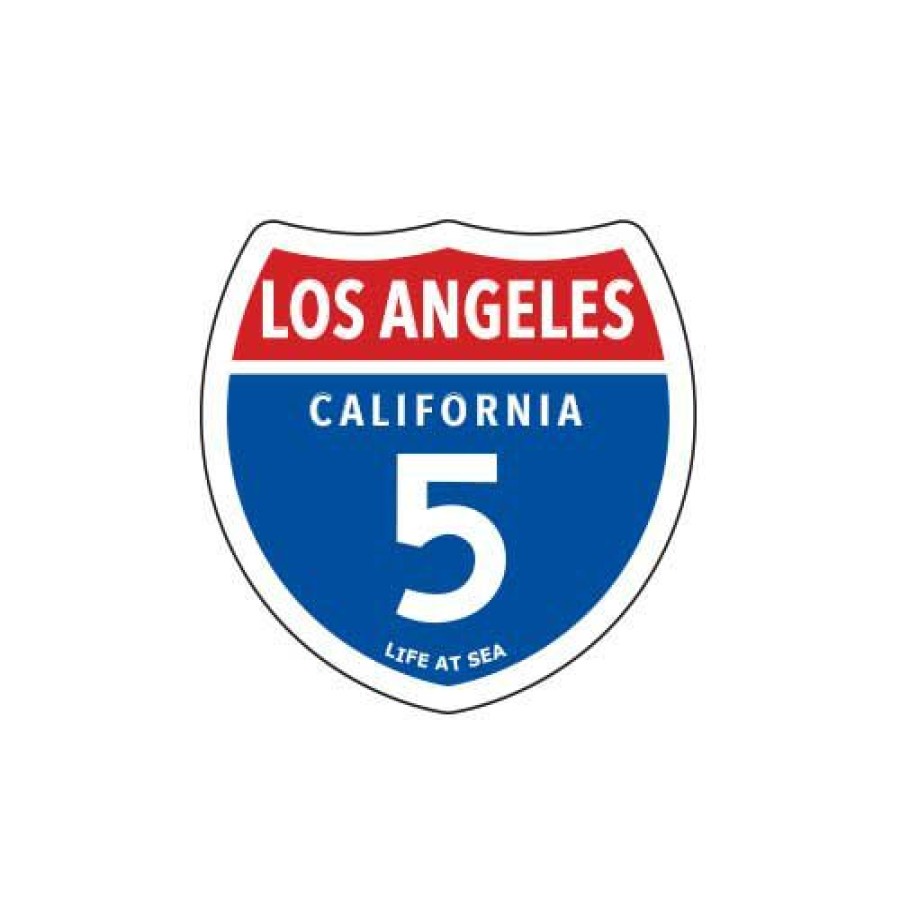 Accessories * | Los Angeles Highway 5 Small Sticker Bargain Sale