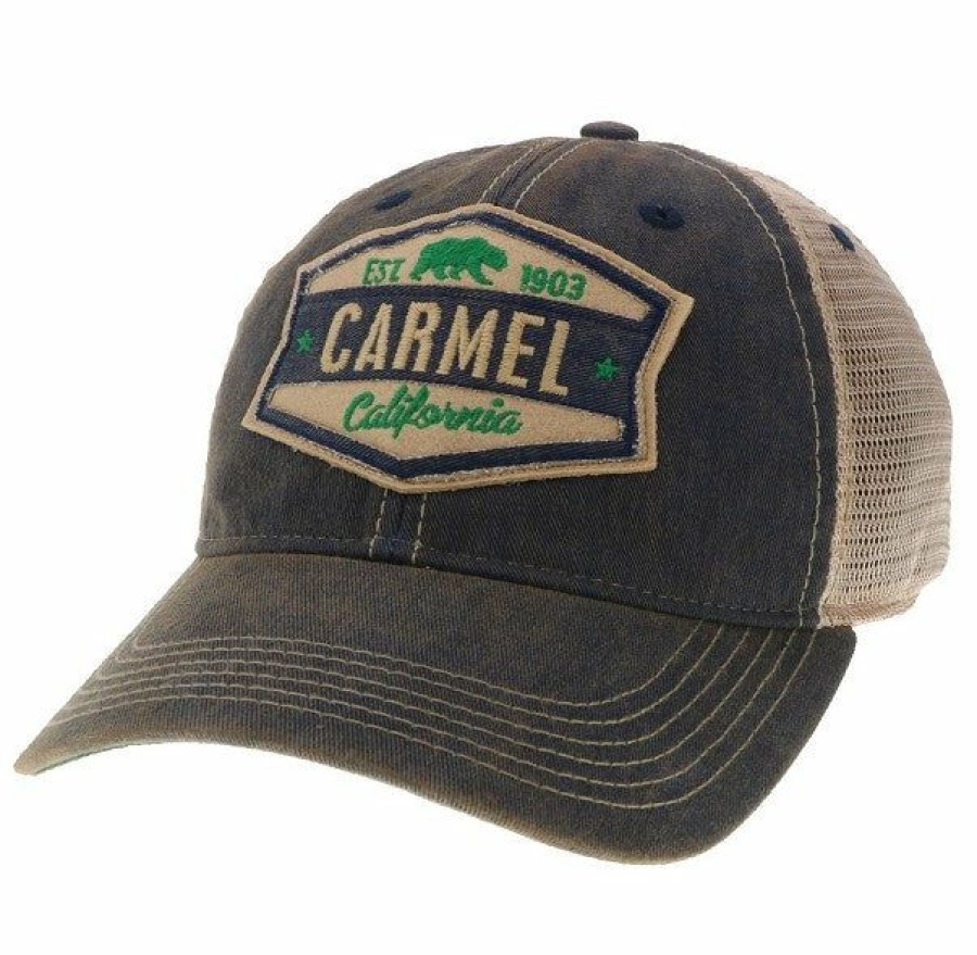 Accessories * | Carmel Wedge Trucker Hat Bargain Sale Navy