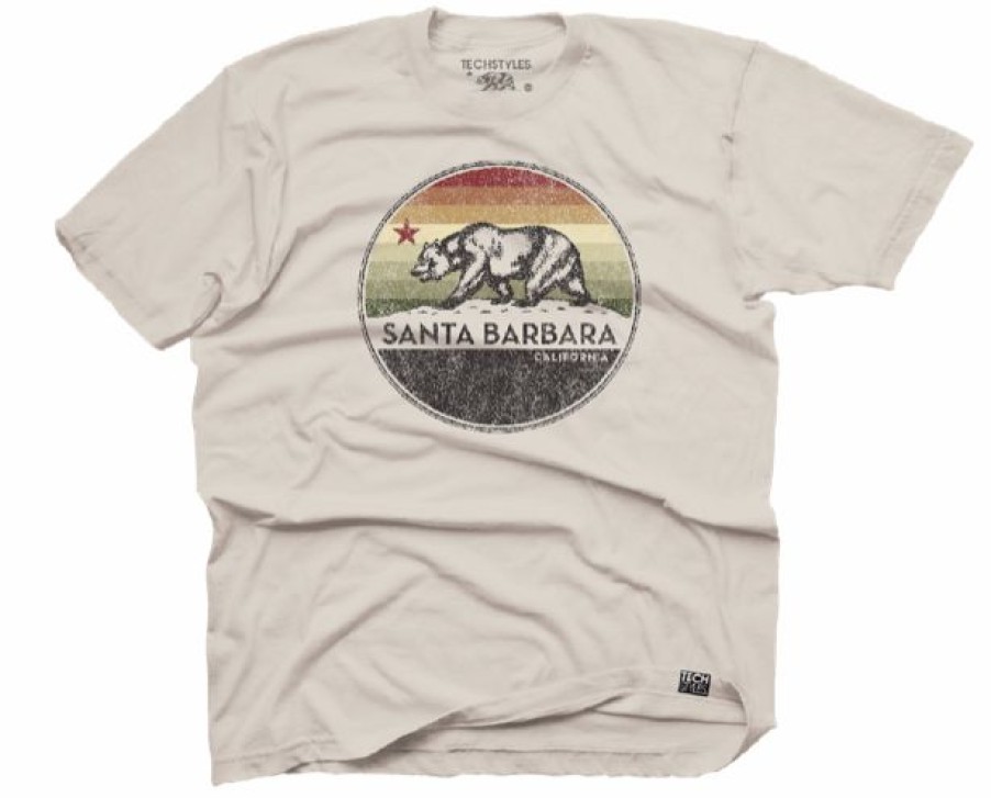 Men * | Radical Round Santa Barbara T-Shirt Latest Oatmeal