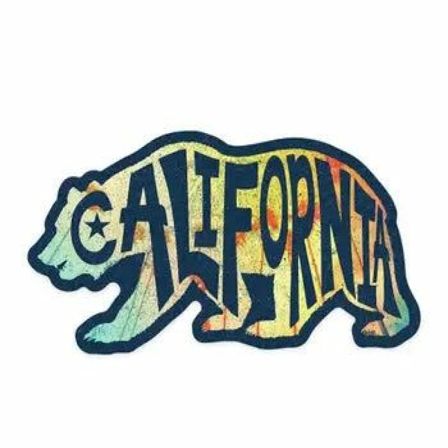 Accessories * | California Bear Typographysmall Sticker Sale