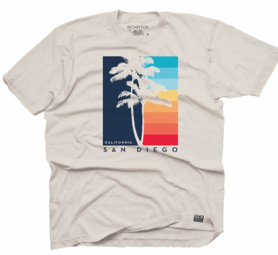 Men * | Radical San Diego Palm T-Shirt Hot Sale Oatmeal