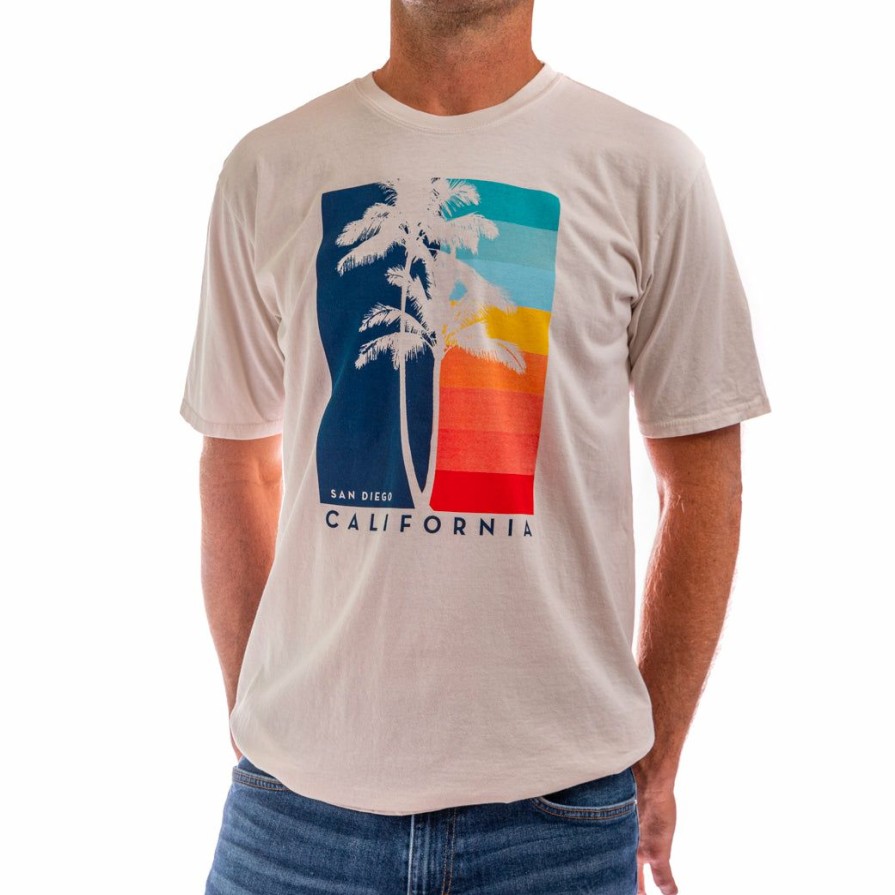 Men * | Radical San Diego Palm T-Shirt Hot Sale Oatmeal