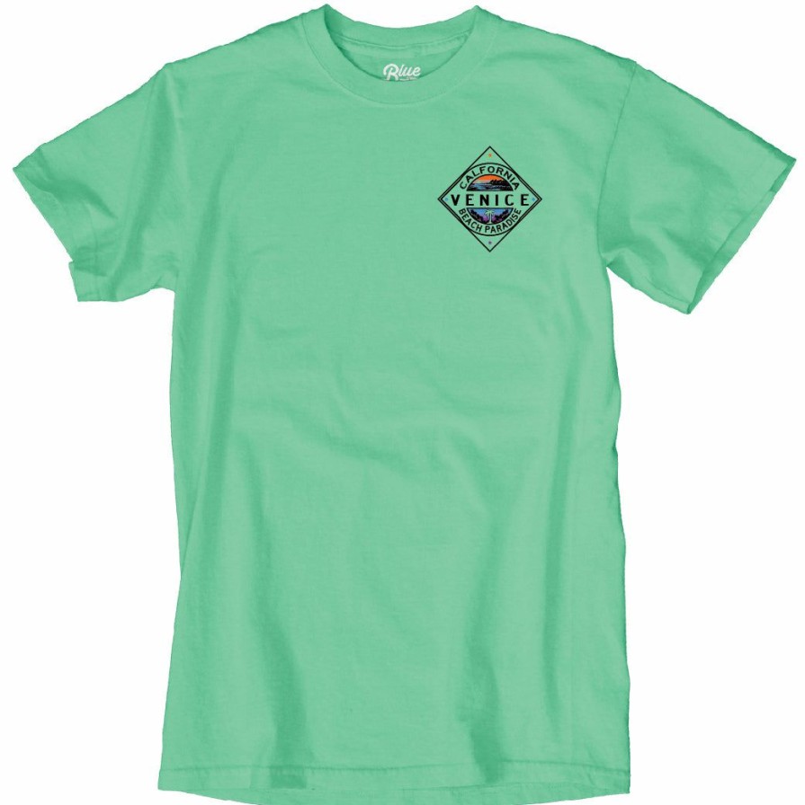 Men * | Switchback Palms Venice T-Shirt Reliable Quality Seafoam