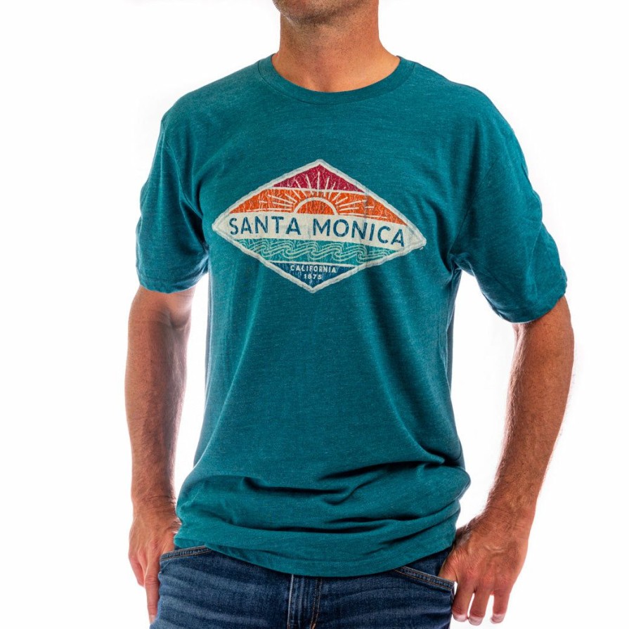 Men * | Hallena Sun Santa Monica T-Shirt Hot Selling Dark Teal